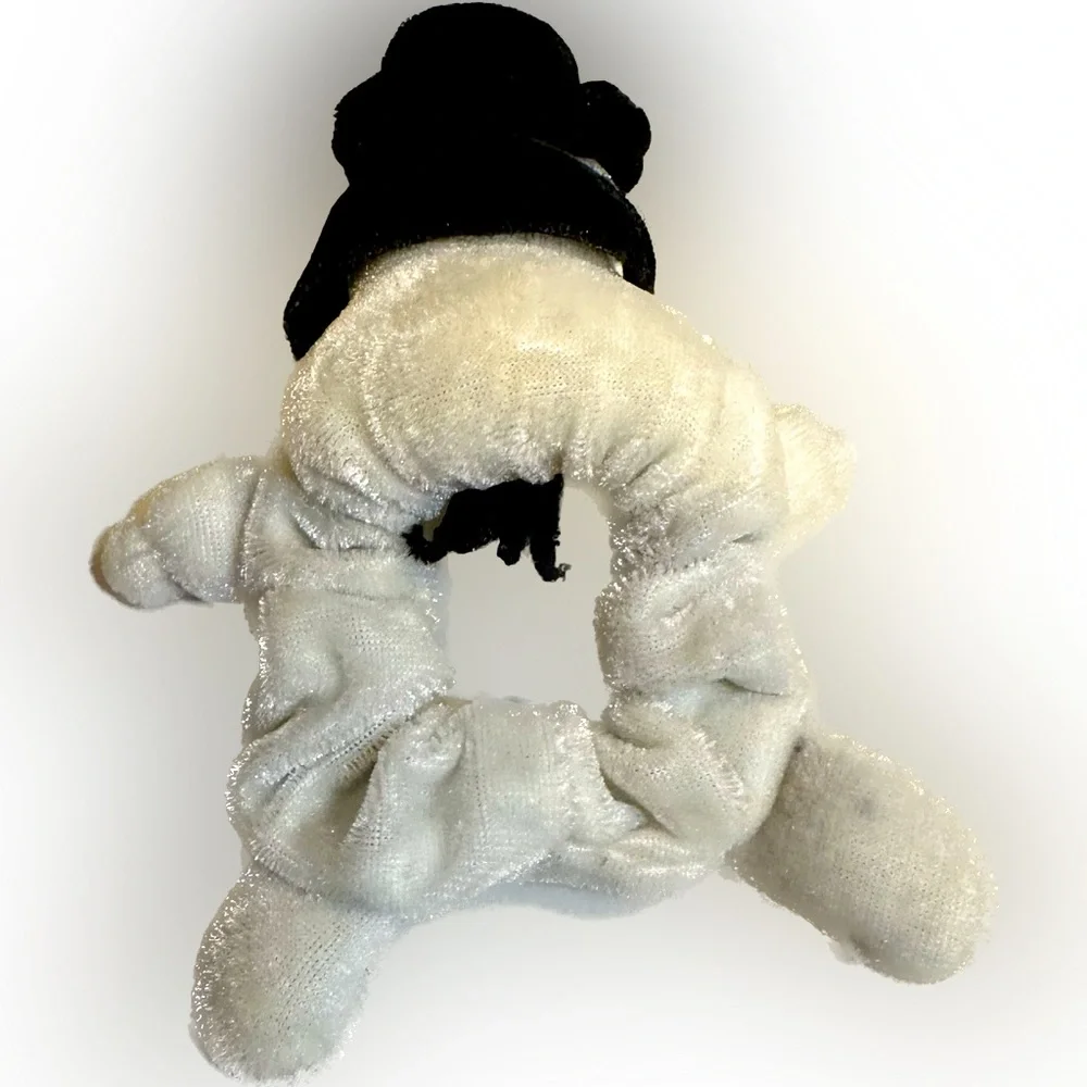 VTG SNOWMAN PLUSH SCRUNCHIE SFT BRACELET WRISTLET HAIR DOOR KNOB DECOR CHRISTMAS